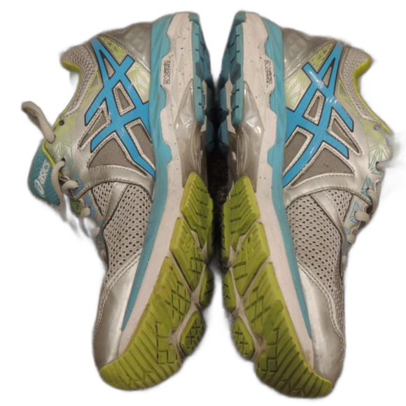 Asics GT-2000 V4 Running Shoes Silver / Turquoise / Lime Punch Womens Size 9 - Picture 4 of 7